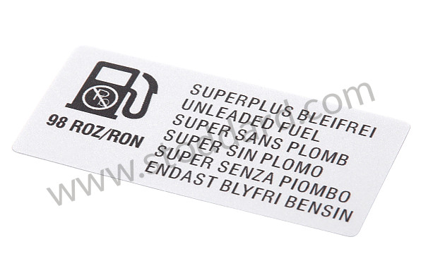 92800611720 - STICKER TYPE OF FUEL for Porsche 