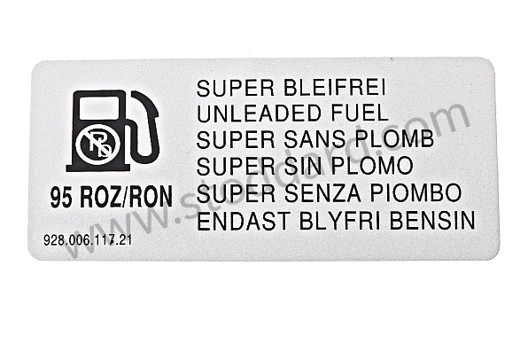 92800611721 - STICKER for Porsche 
