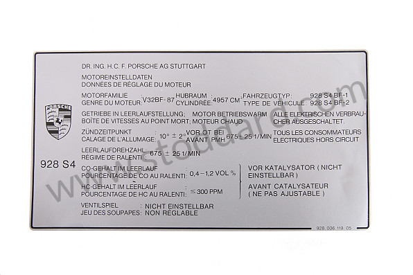 92800611905 - STICKER for Porsche 