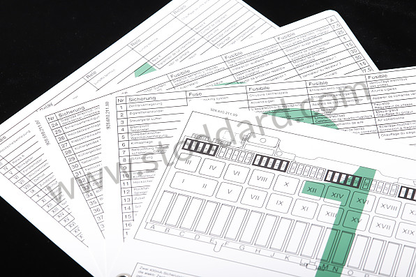 92861002303 - INDICATION STICKER for Porsche 
