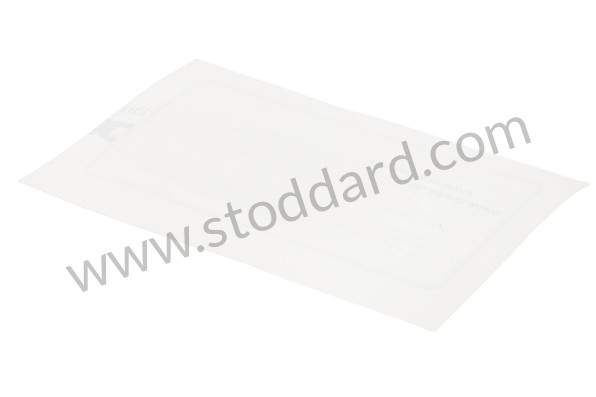 92870110206 - INDICATION STICKER for Porsche 