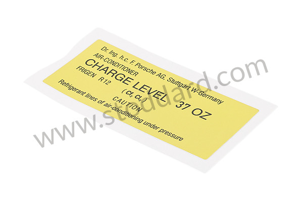 92870114103 - INDICATION STICKER for Porsche 