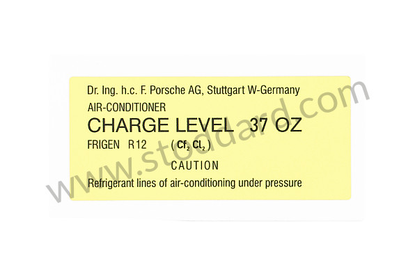 92870114103 - INDICATION STICKER for Porsche 