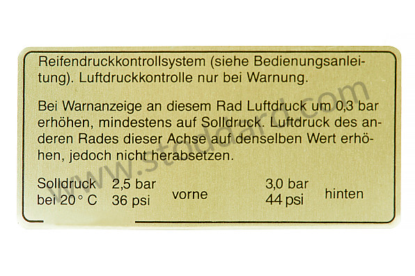 92870128705 - STICKER for Porsche 