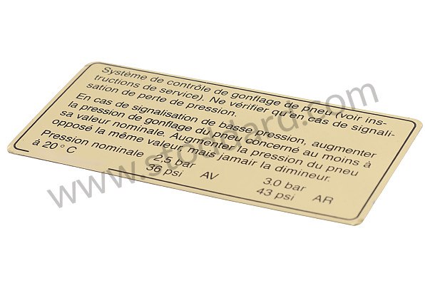 92870128707 - STICKER for Porsche 