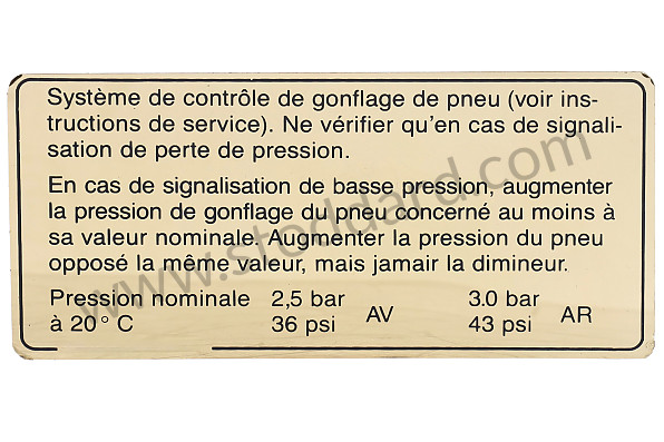 92870128707 - STICKER for Porsche 