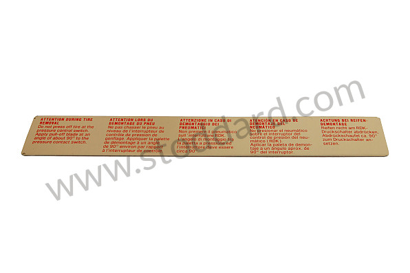 92870128710 - INDICATION STICKER for Porsche 