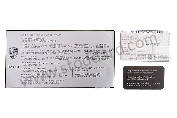 92870128730 - STICKER for Porsche 