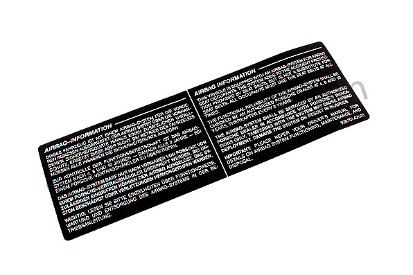 92870142103 - STICKER for Porsche 