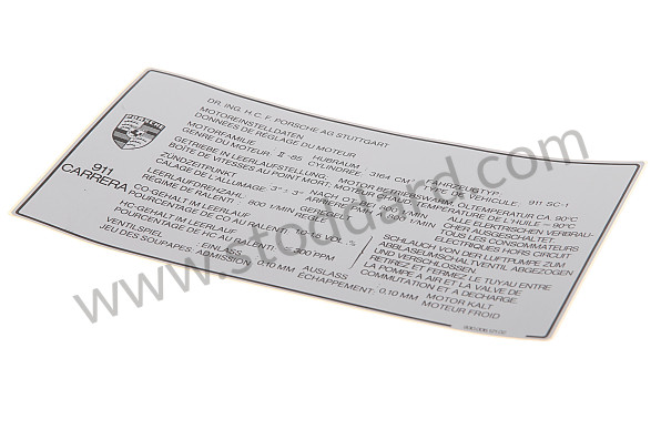 93000612102 - STICKER for Porsche 