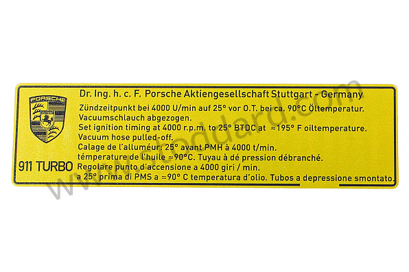 93000650103 - STICKER for Porsche 