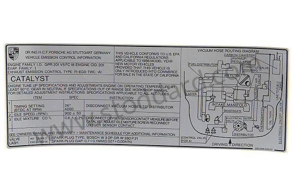 93000650307 - STICKER for Porsche 