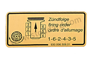 Firing Order Decal, 911 1984-1989  (93000650901)