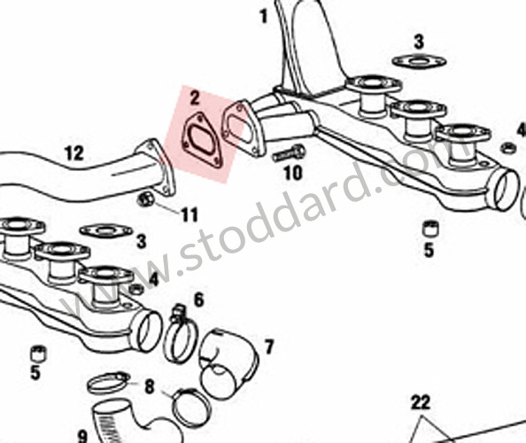 93011119206 - Exhaust Gasket 911 Turbo 1976-1989. for Porsche 
