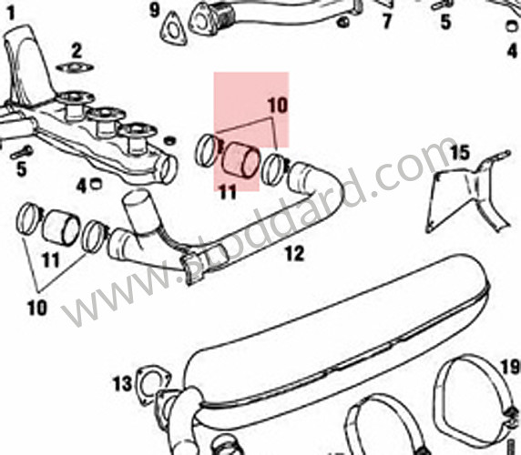 93021133904 - Rubber Sleeve , 2 Required, 911, 1984-89 for Porsche 911 84-86 &bull; 1985 &bull; 3.2 &bull; Coupe &bull; Manual Gearbox, 5 Speed