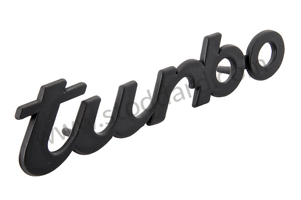 93055931703 - Turbo Badge. Black 911 Turbo 930 1987-1989 for Porsche 