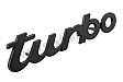 Turbo Badge. Black 911 Turbo 930 1987-1989