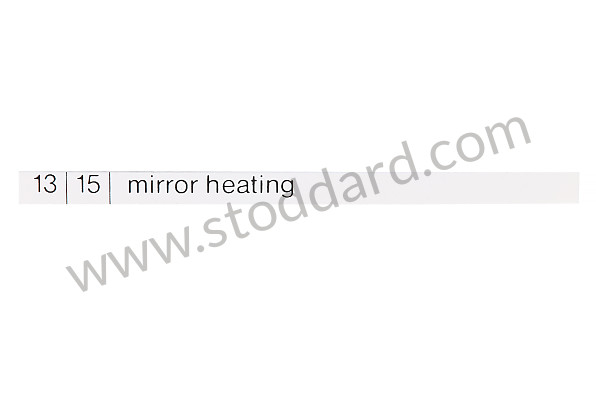 94161022202 - INDICATION STICKER for Porsche 
