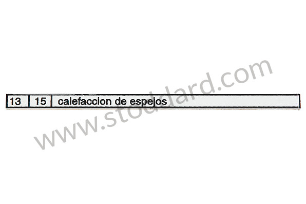 94161022204 - INDICATION STICKER for Porsche 