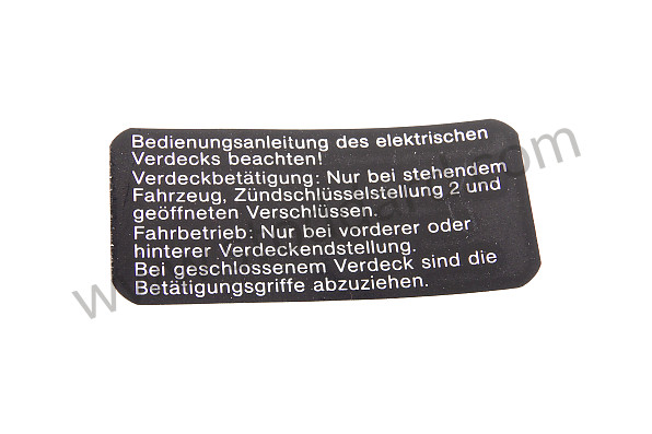 94170115122 - STICKER for Porsche 