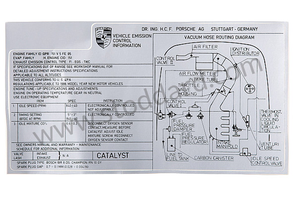 94400611510 - STICKER for Porsche 