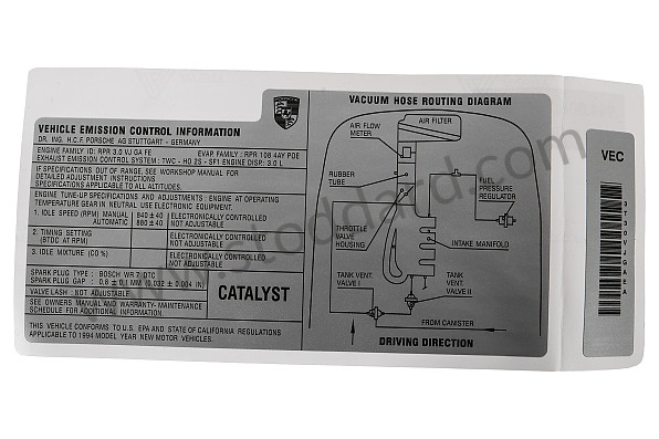94400611535 - STICKER for Porsche 