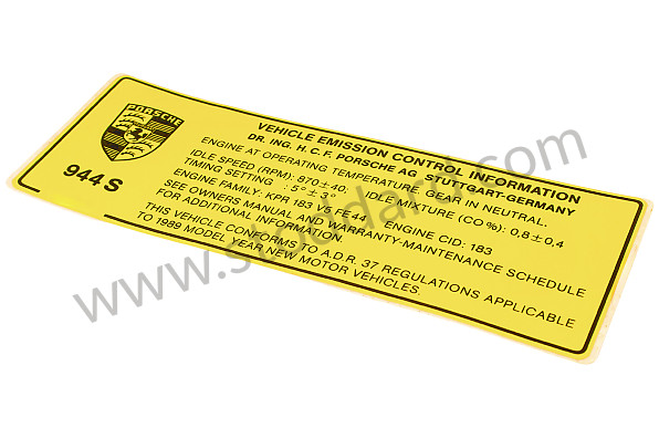 94400611711 - INDICATION STICKER for Porsche 