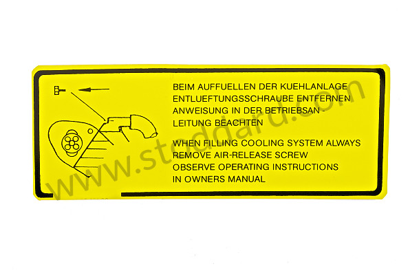 94400612100 - INDICATION STICKER for Porsche 