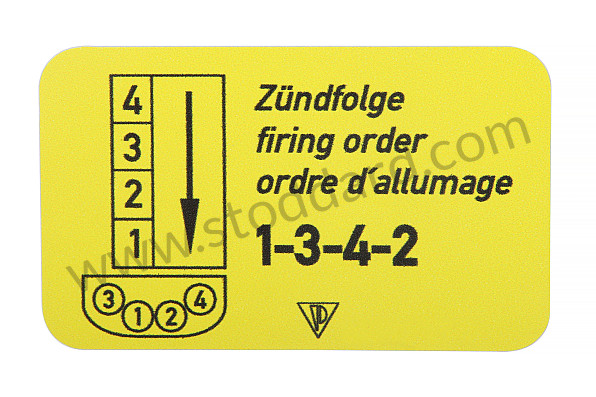 94460254400 - STICKER FIRING ORDER for Porsche 