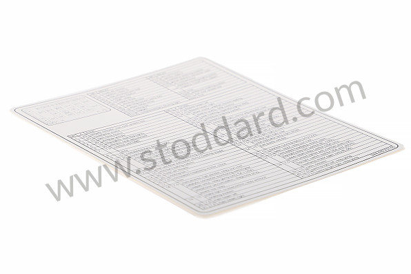 94461023105 - INDICATION STICKER for Porsche 