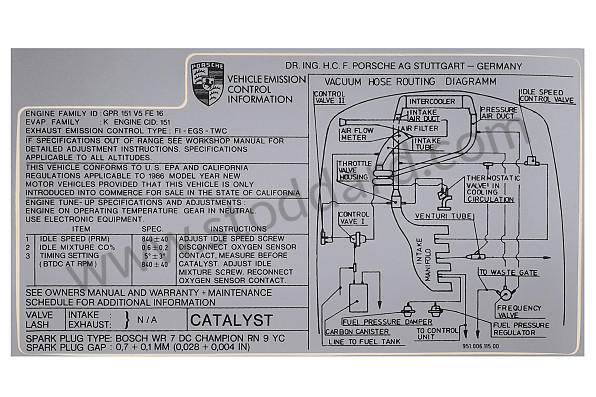 95100611500 - STICKER for Porsche 