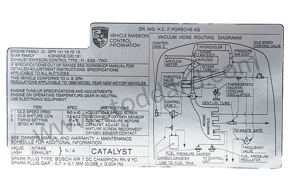 95100611501 - STICKER for Porsche 