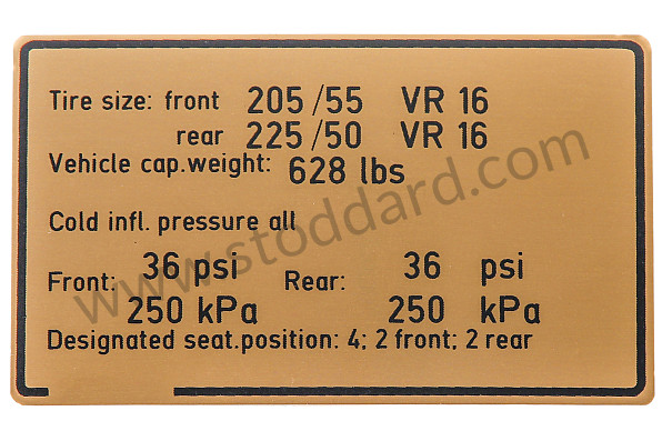95170128701 - STICKER for Porsche 