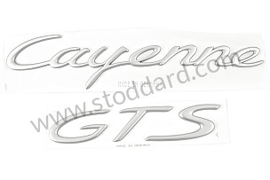 LOGO satin aluminium / satin aluminium (4W9) / ALUMINIUM / OPTION: LOGO SET IN BASIC VERSION (Option code: I0NB), OPTION: SONDERMODELL CAYENNE PORSCHE DESIGN EDITION 3 (Option code: IE1T) (955559040004W9)