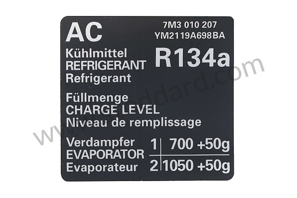95570114101 - STICKER for Porsche 