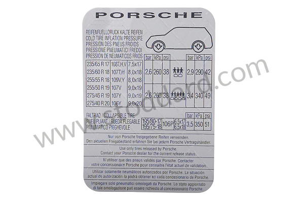 95570128702 - STICKER for Porsche 