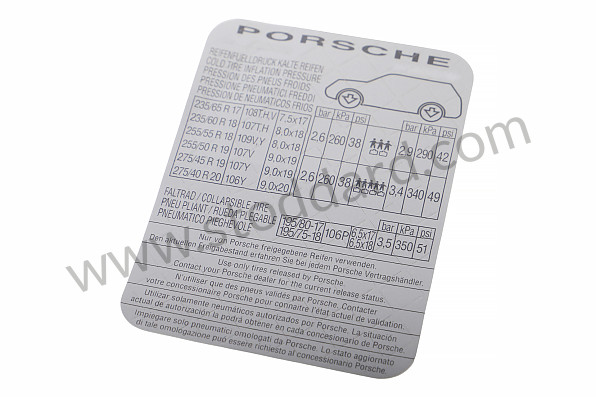 95570128702 - STICKER for Porsche 