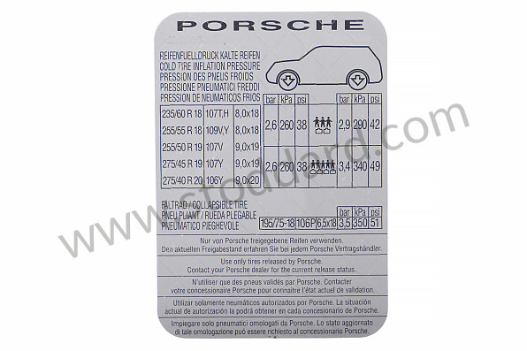 95570128712 - STICKER for Porsche 