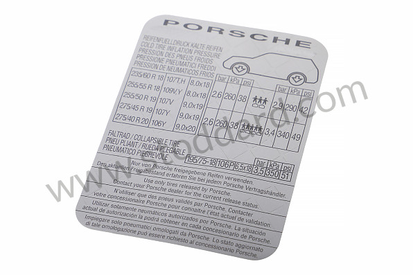 95570128712 - STICKER for Porsche 