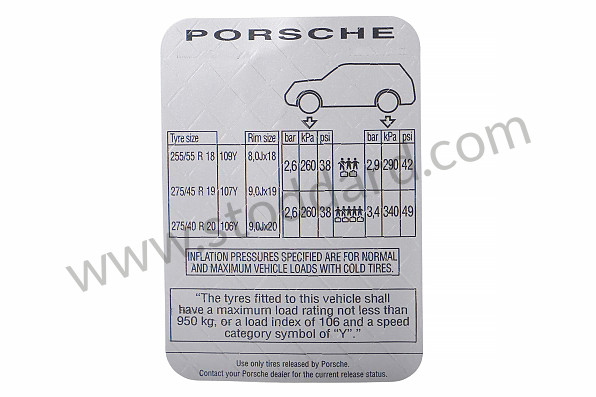 95570128810 - STICKER for Porsche 