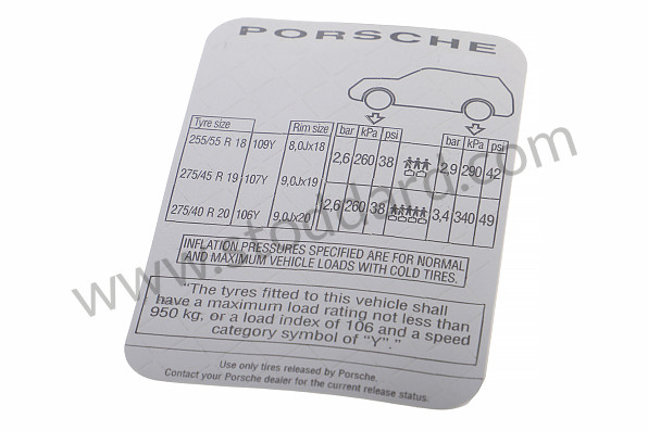95570128810 - STICKER for Porsche 