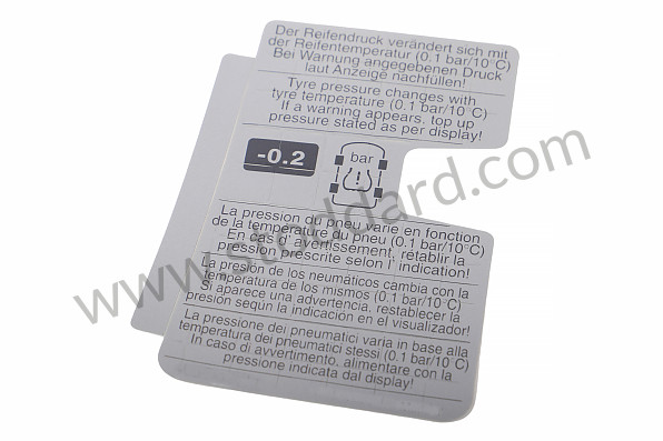 95570129000 - INDICATION STICKER for Porsche 