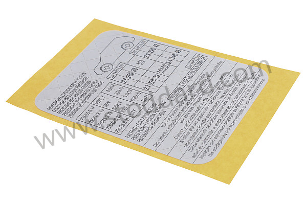 95570129705 - STICKER for Porsche 