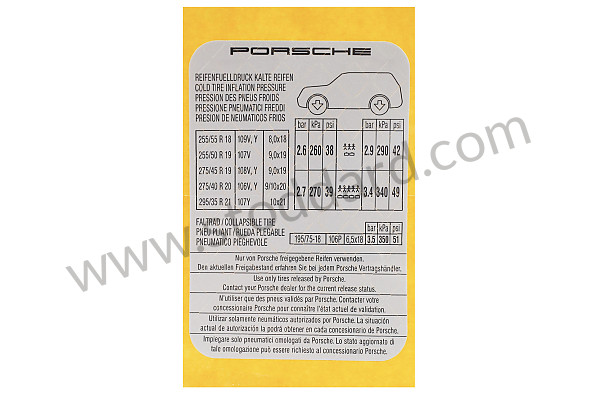 95570129710 - STICKER for Porsche 