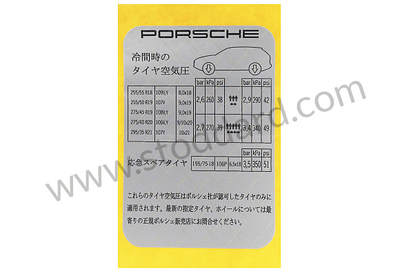 95570129910 - STICKER for Porsche 