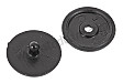 BLACK SEAT BELT BUTTON