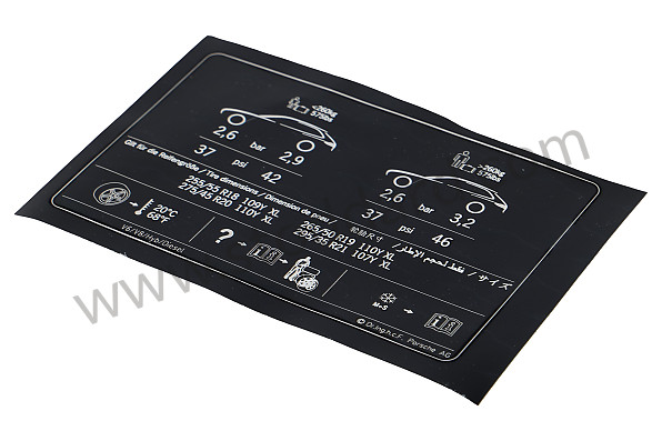 95870129700 - STICKER for Porsche 