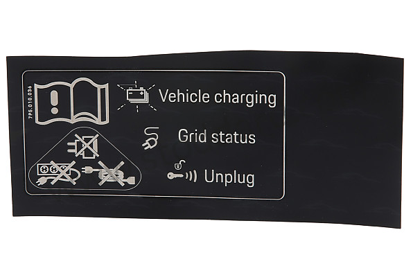 95870167800 - STICKER CHARGING SOCKET ENGLISH for Porsche 