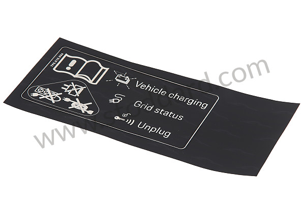95870167800 - STICKER CHARGING SOCKET ENGLISH for Porsche 