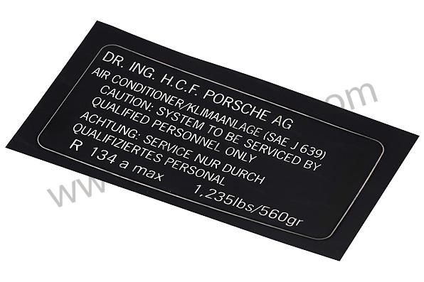 95B010820D - INDICATION STICKER for Porsche 